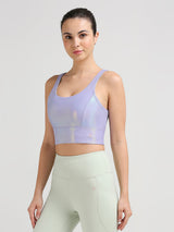 Make You Look Good Lavender Holo Crop Top