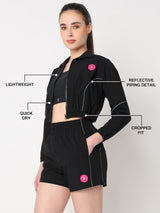 Velocity Black Cropped Jacket