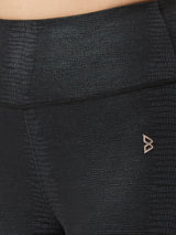 Meet Me In Manhattan Black Metallic Leggings