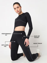 Black & Blue Endurance Leggings