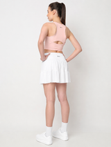 Court Glow Peach Crop Top