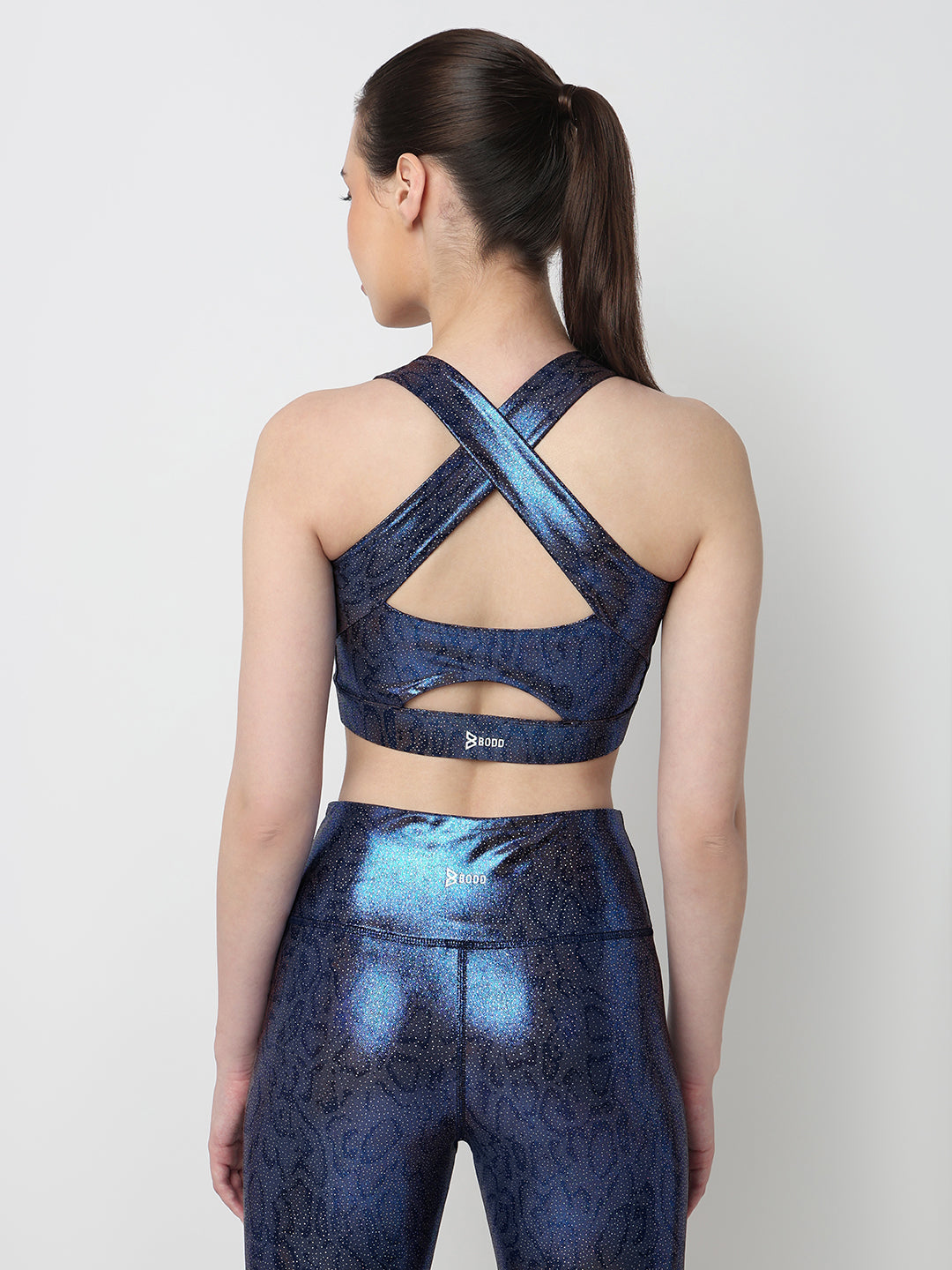 New Era Blue Gloss Sports Bra