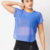 Vista Blue All Mesh Sheer Tee BODD ACTIVE
