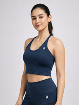 Deep Navy Buttersoft Contour Crop Top