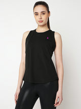 Power Black Racerback Tank