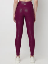 Wine Velocity Gloss Leggings