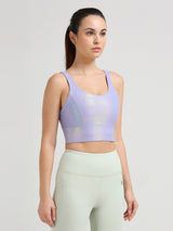 Make You Look Good Lavender Holo Crop Top