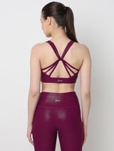 Wine Velocity Gloss Sports Bra