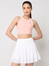 Court Glow Peach Crop Top