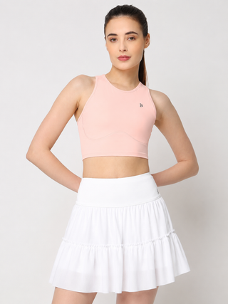 Court Glow Peach Crop Top