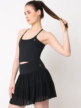 Match Point Black Skort