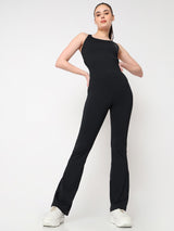 LunaMotion Black Flared Bodysuit