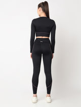 Black & Purple Endurance Leggings