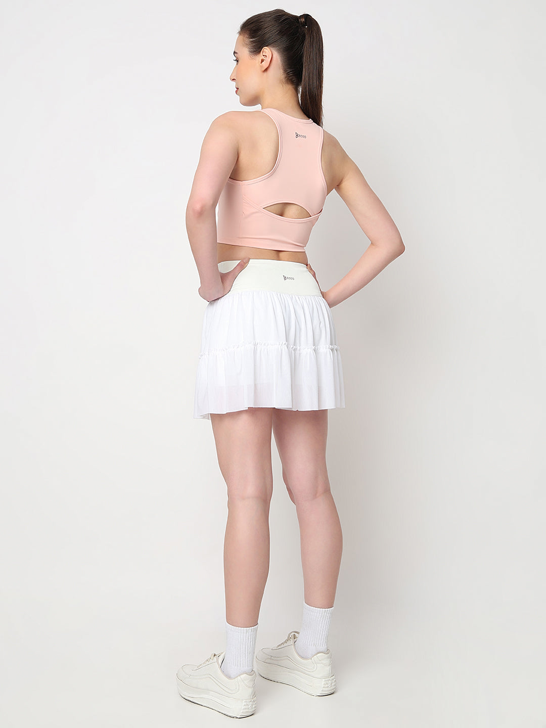 Court Glow Peach Crop Top