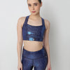 New Era Blue Gloss Sports Bra