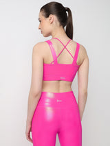 Got That Glow Pink Holo Sports Bra