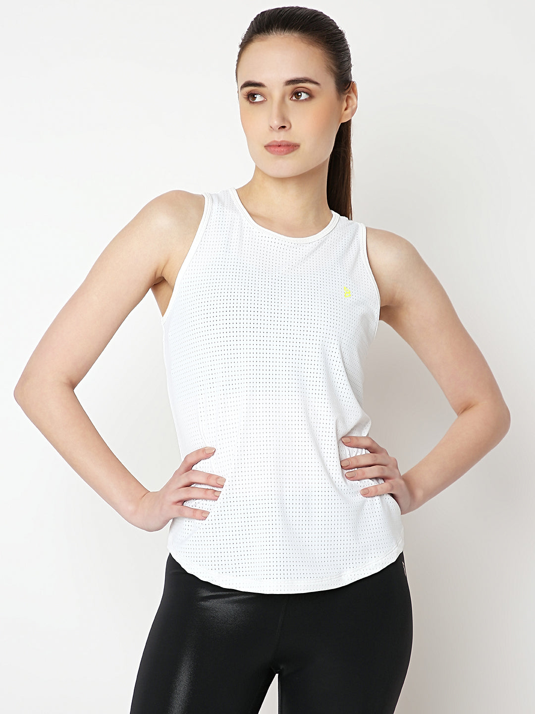 White Open Back Tank