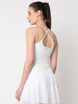 White Ace Crop Top