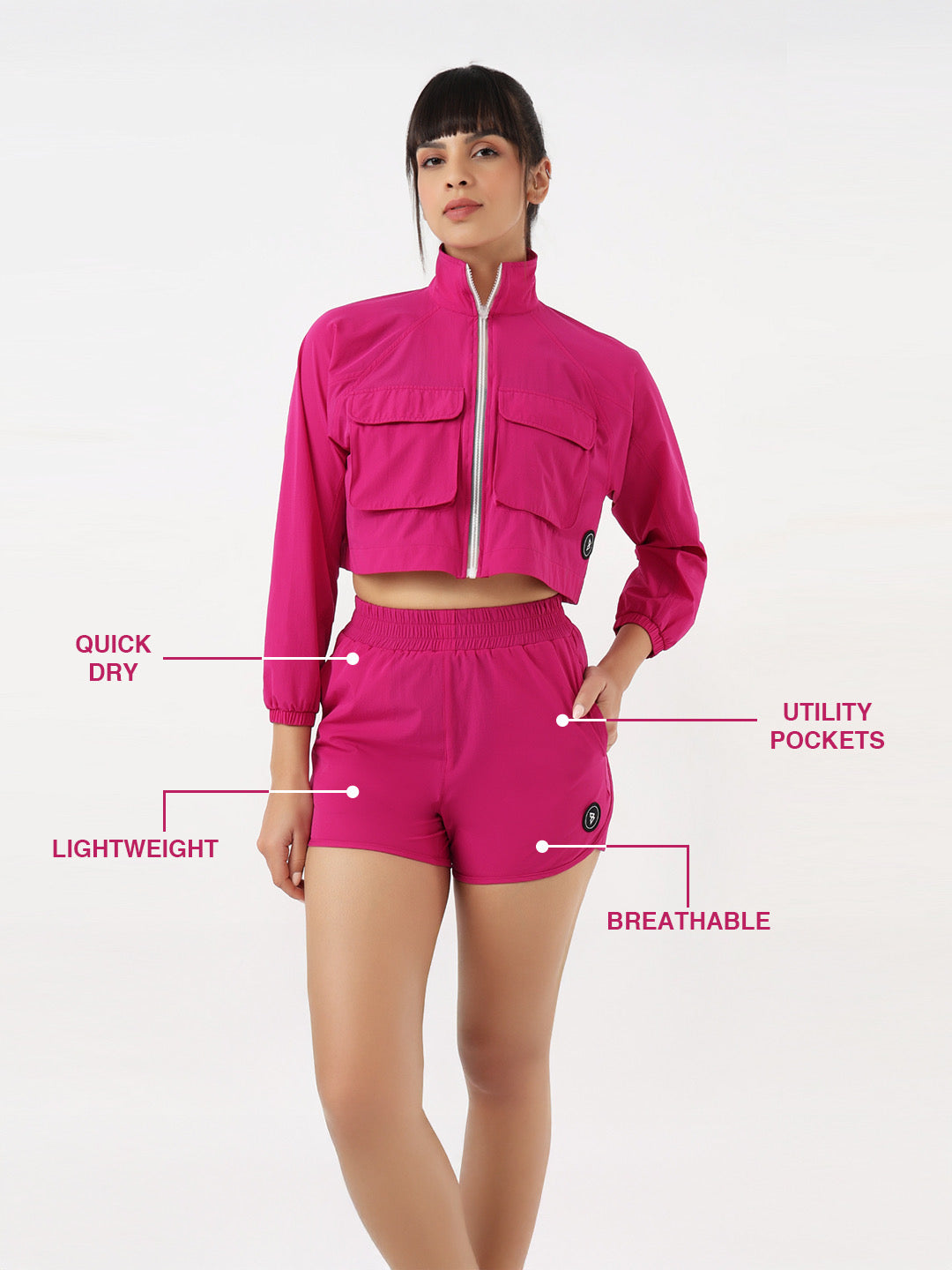 PowerPop Pink Running Shorts