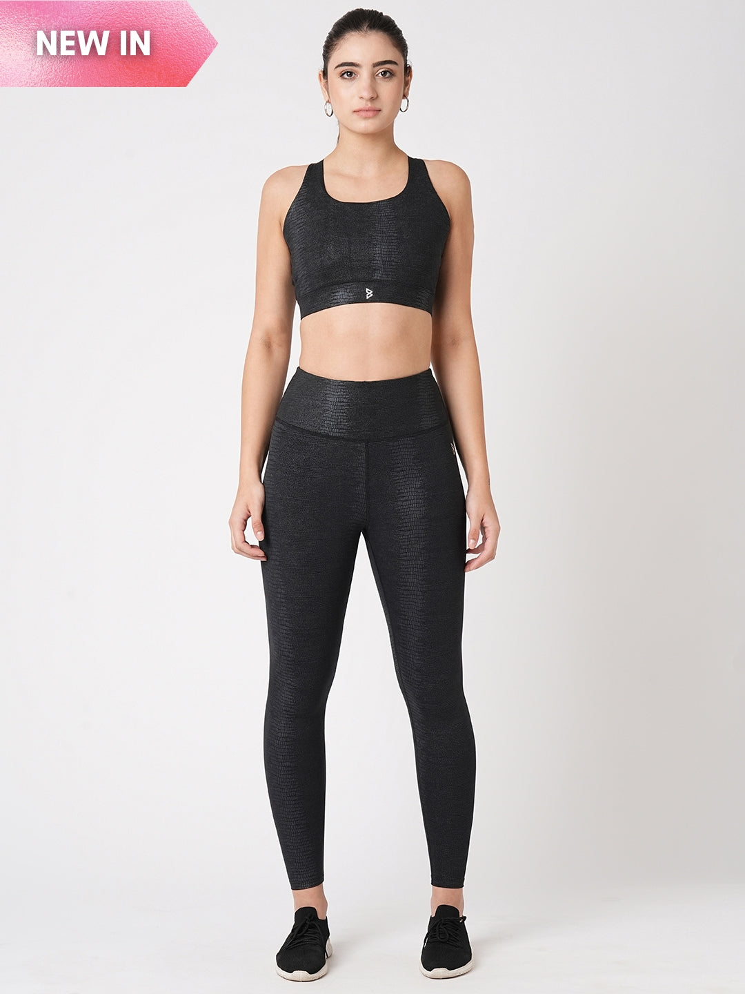 Meet Me In Manhattan Black Metallic Leggings BODD ACTIVE