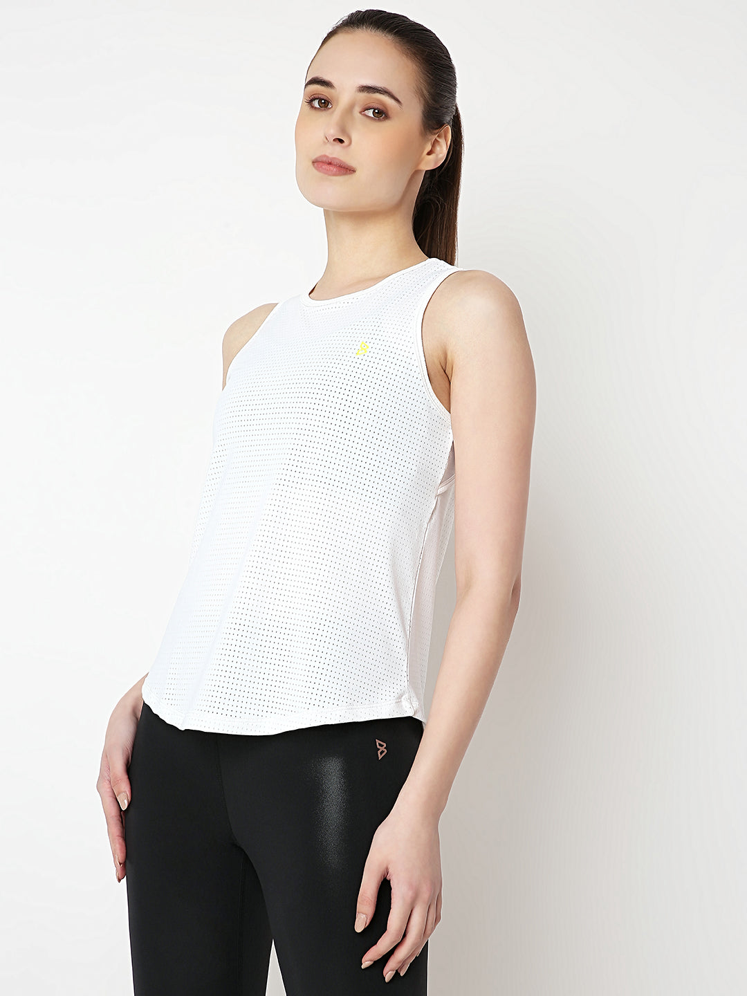 White Open Back Tank