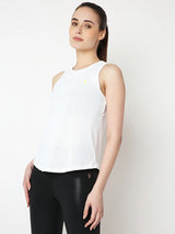 White Open Back Tank