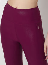 Wine Velocity Gloss Leggings