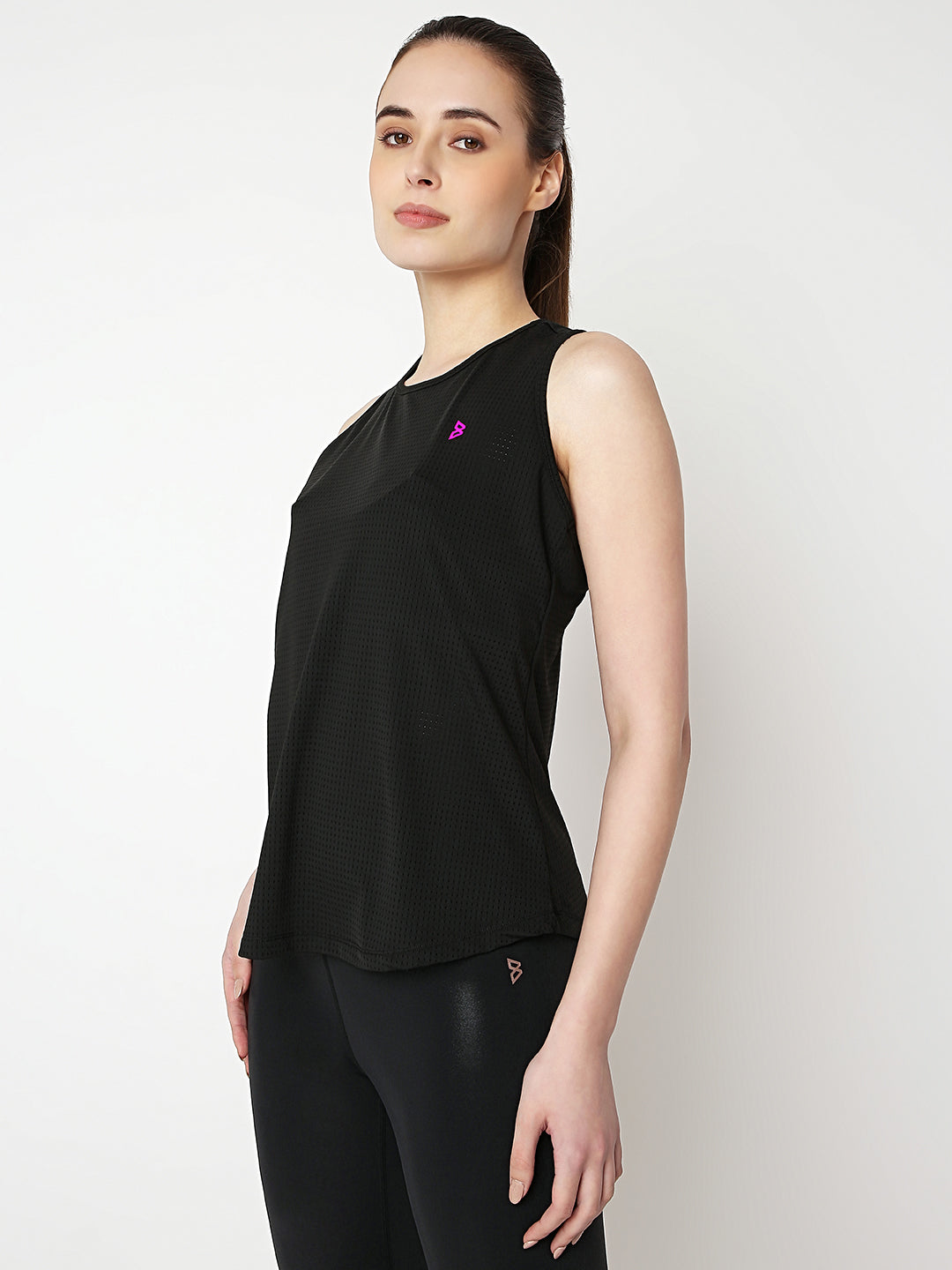 Power Black Racerback Tank