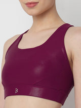 Wine Velocity Gloss Sports Bra