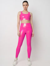 Got That Glow Pink Holo Sports Bra