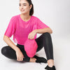 It’s A Hot Pink Summer Ruffled Mesh Tee
