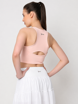 Court Glow Peach Crop Top