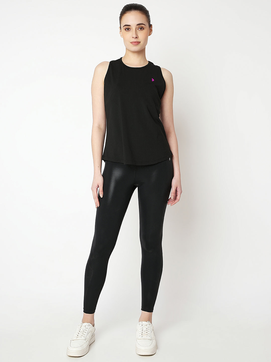 Power Black Racerback Tank