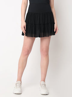 Match Point Black Skort