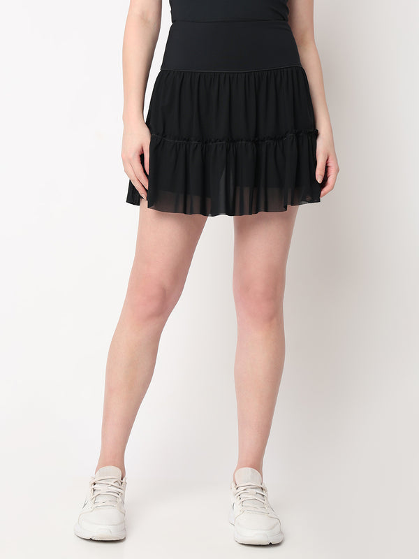 Match Point Black Skort