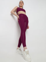 Wine Velocity Gloss Leggings