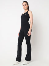 LunaMotion Black Flared Bodysuit