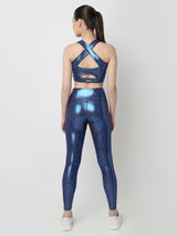 New Era Blue Gloss Sports Bra