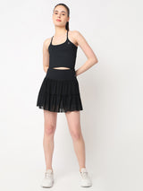 Black Ace Crop Top