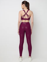 Wine Velocity Gloss Leggings