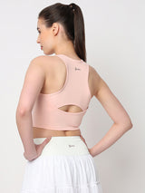Court Glow Peach Crop Top