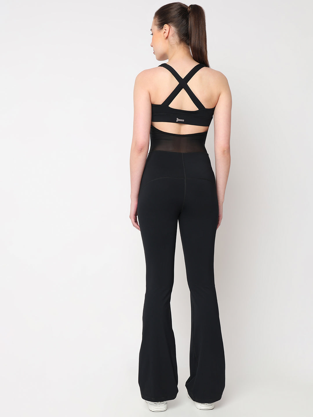 LunaMotion Black Flared Bodysuit