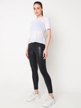 White Open Back Mesh Tee