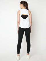 White Open Back Tank