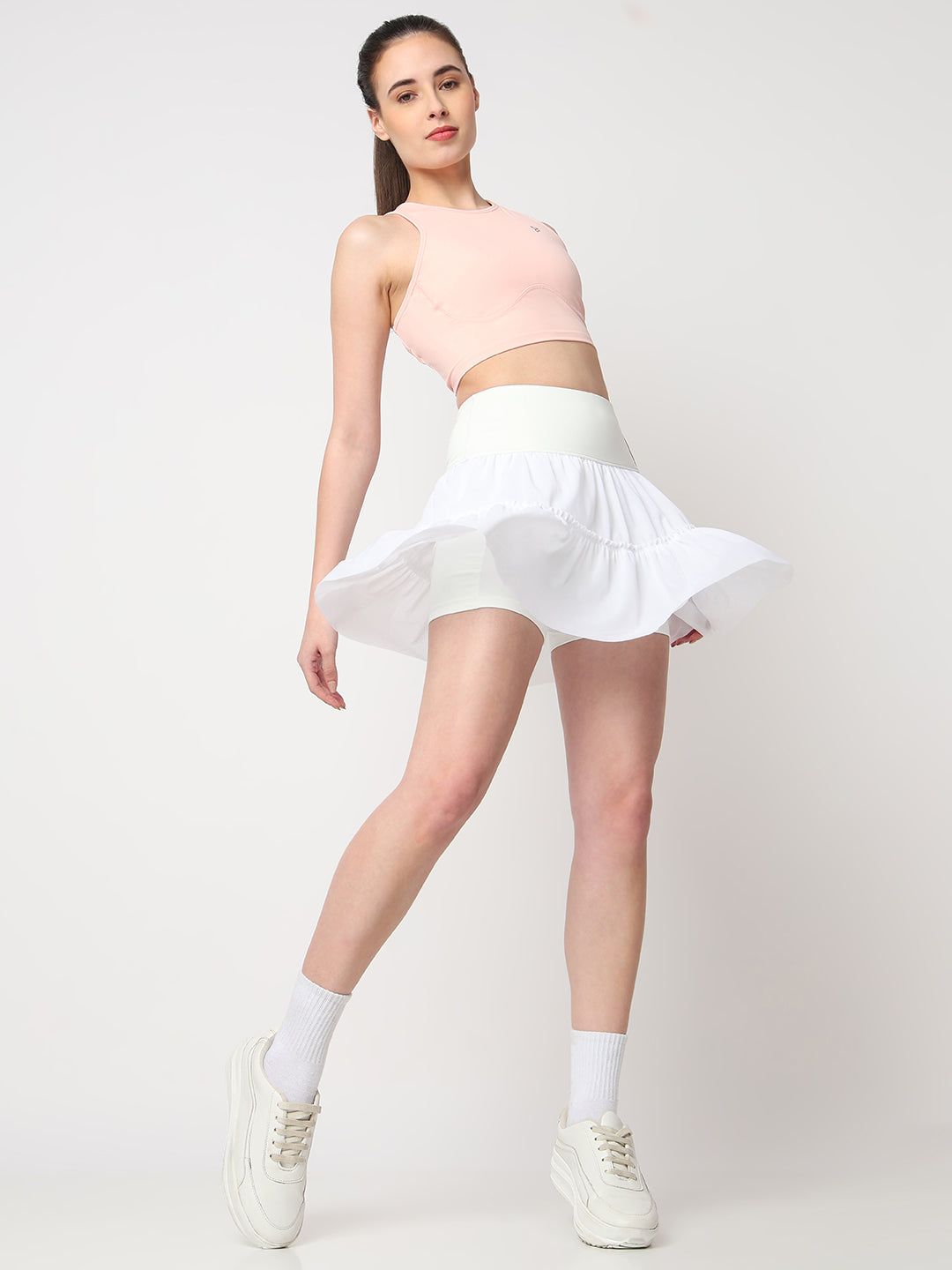 Court Glow Peach Crop Top