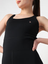 LunaMotion Black Flared Bodysuit