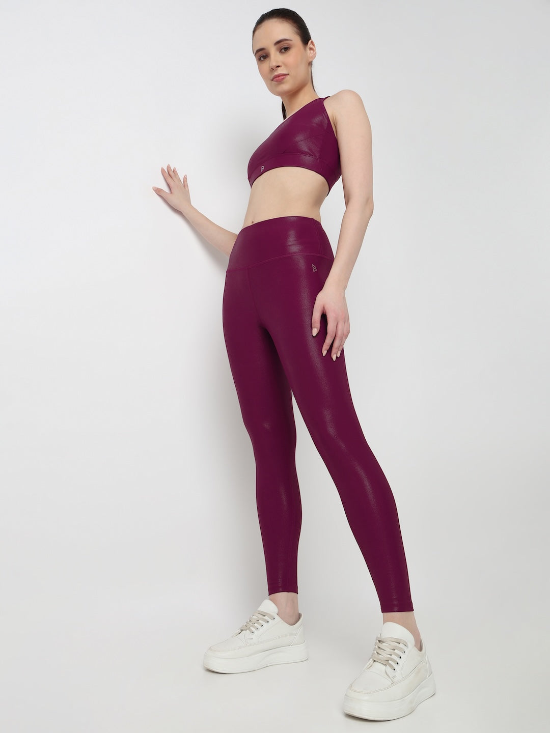 Wine Velocity Gloss Leggings