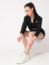 Velocity Black Cropped Jacket