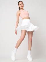 Court Glow Peach Crop Top