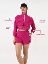 PowerPop Pink Cropped Jacket